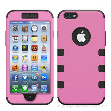 PC Mobile Phone Case for iPhone 6, PC + Silicone material, Heavy Duty Defender Robot, Three-piecesNew